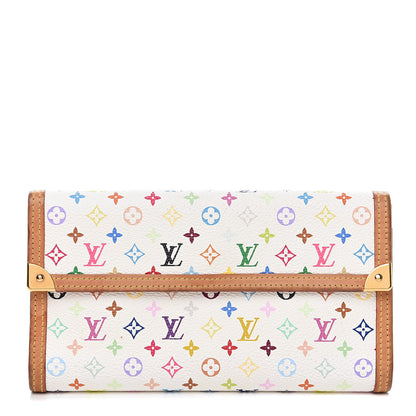 Louis Vuitton Monogram Multicolor Porte Tresor International Wallet White 1 of 11