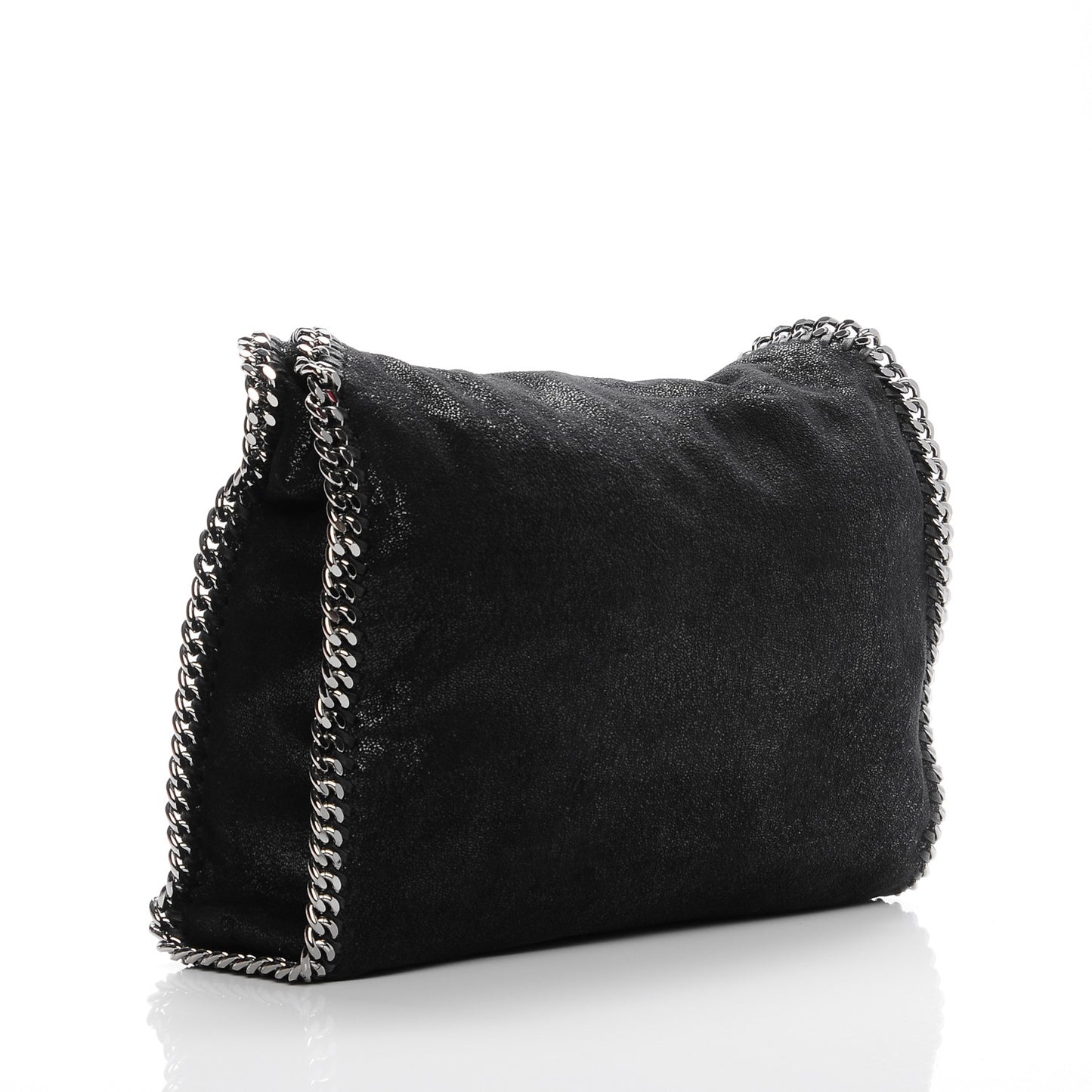 Shaggy Deer Small Falabella Fold Over Tote Black
