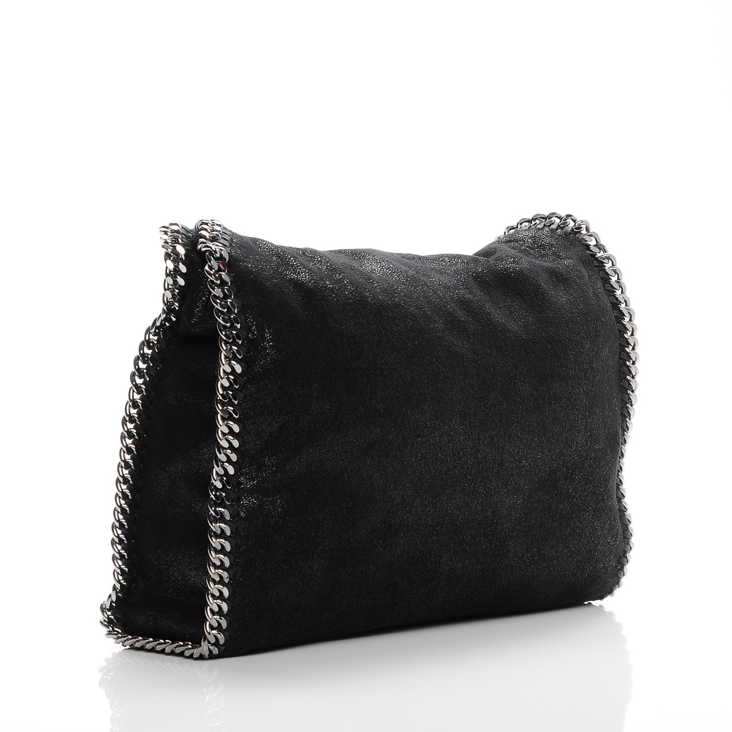 Stella McCartney Shaggy Deer Small Falabella Fold Over Tote Black 3 of 9