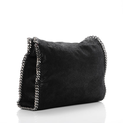 Stella McCartney Shaggy Deer Small Falabella Fold Over Tote Black 3 of 9