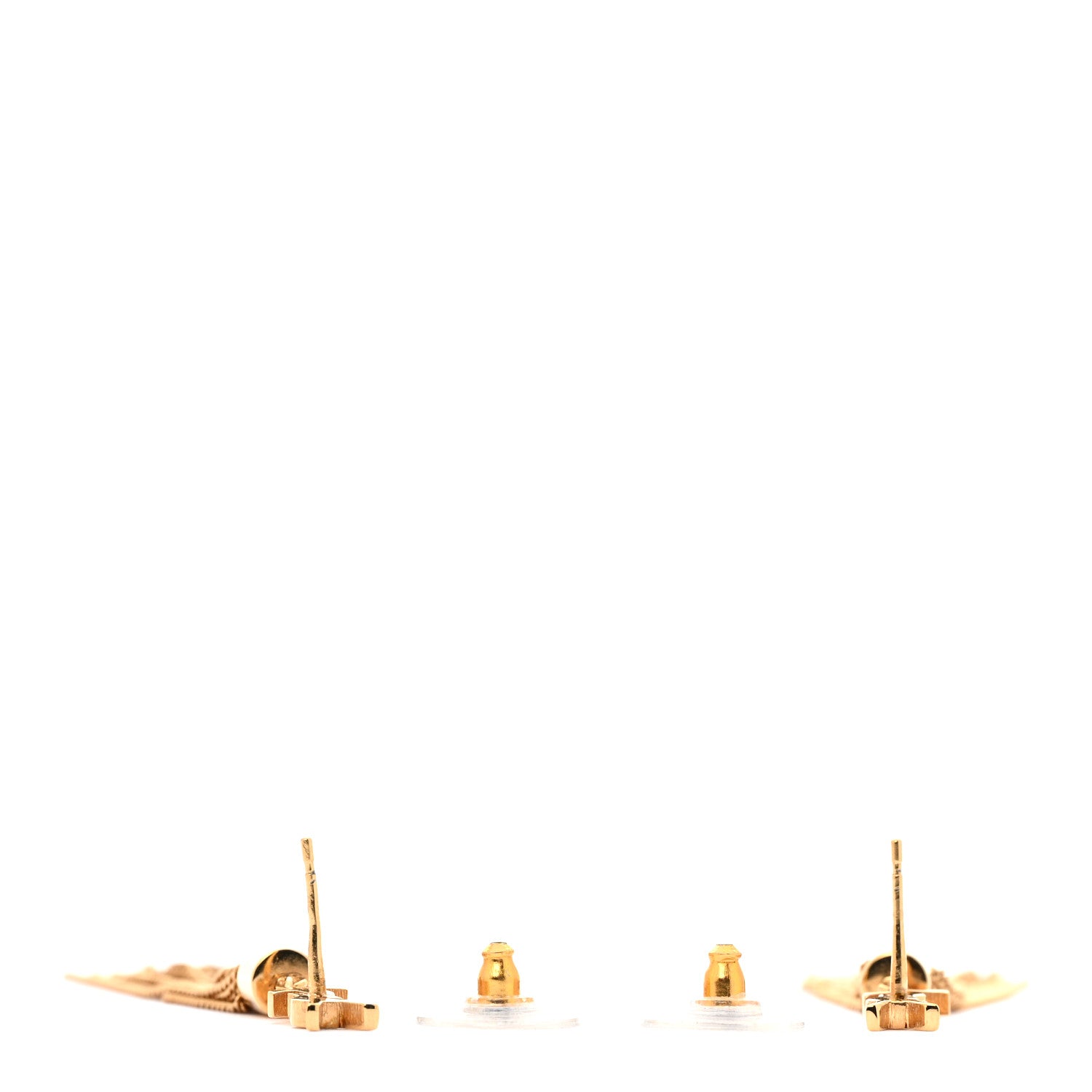 Saint Laurent Metal Monogram Loulou Tassel Earrings Gold 3 of 5