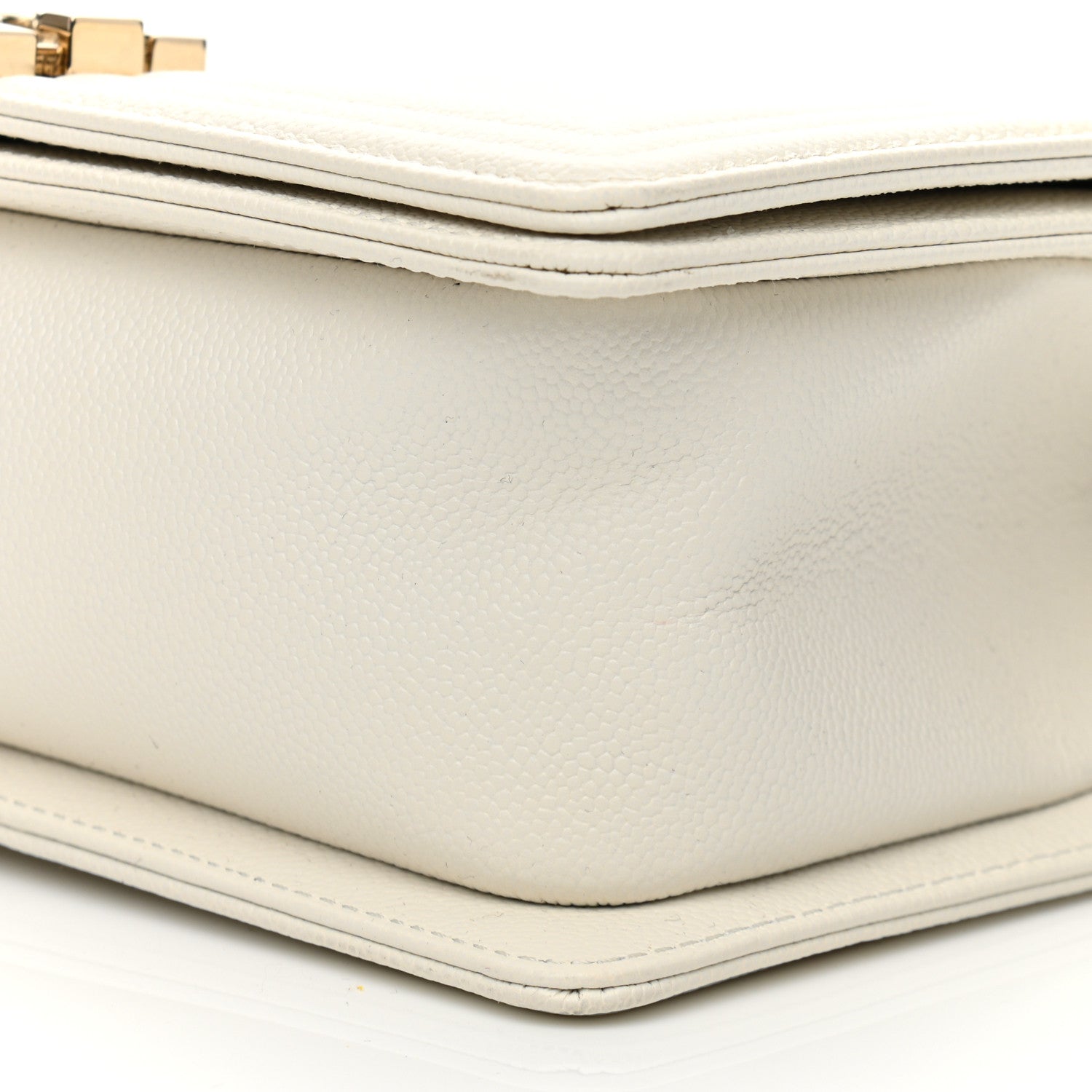 Chanel Caviar Quilted Medium Boy Flap White 9 of 11