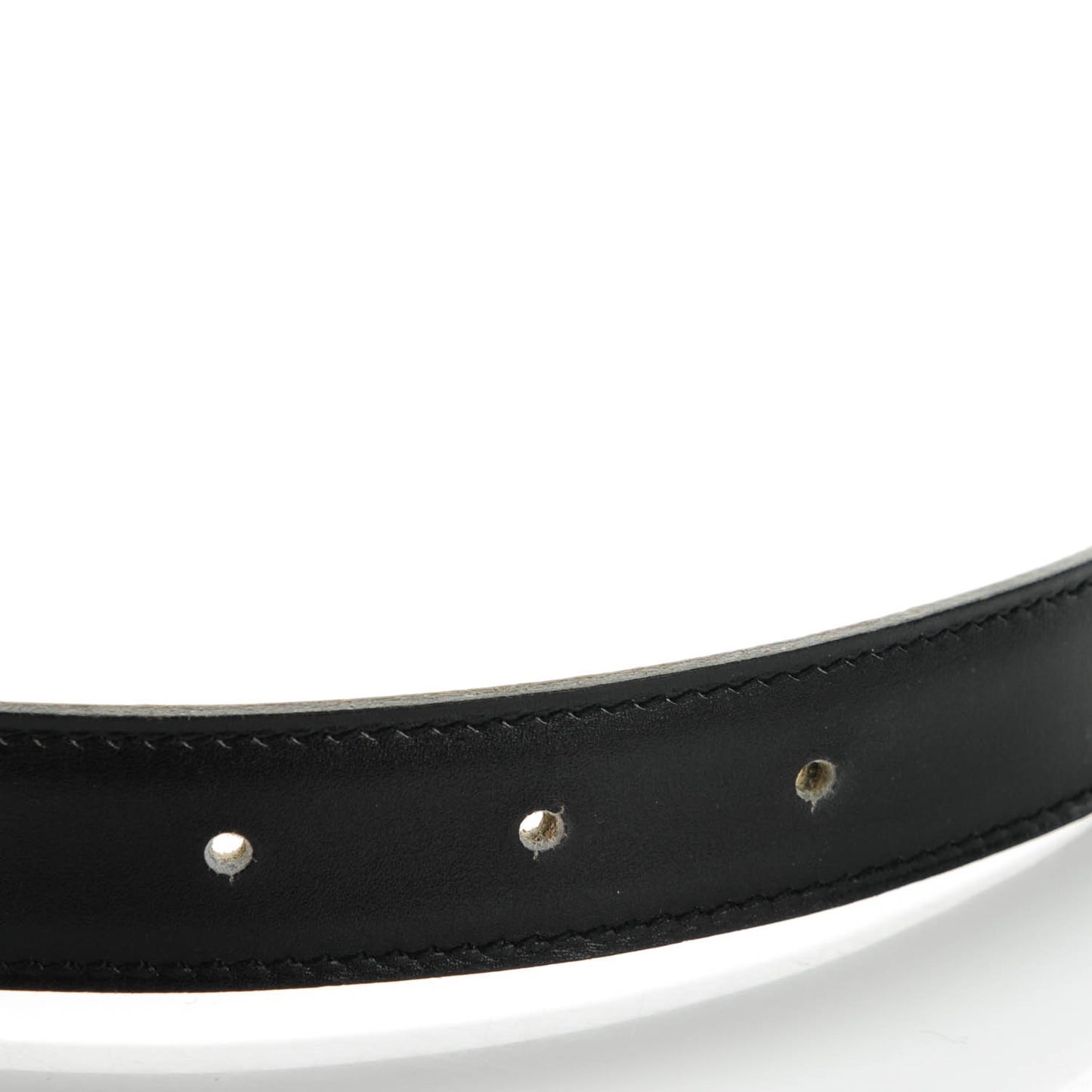 Box Courchevel 24mm Constance H Belt 80 Black Gold