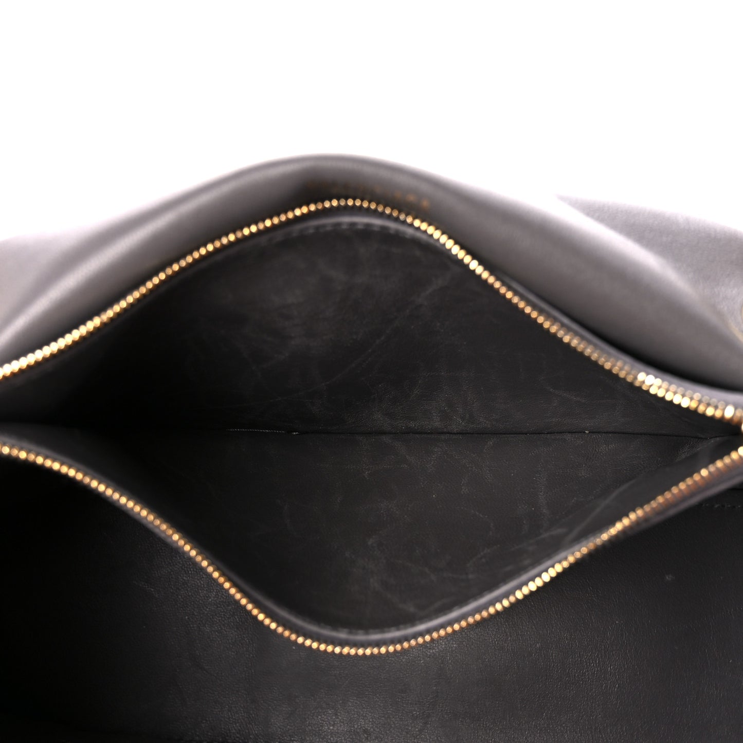 Crushed Calfskin Medium Crush Chain Bag Dark Grey