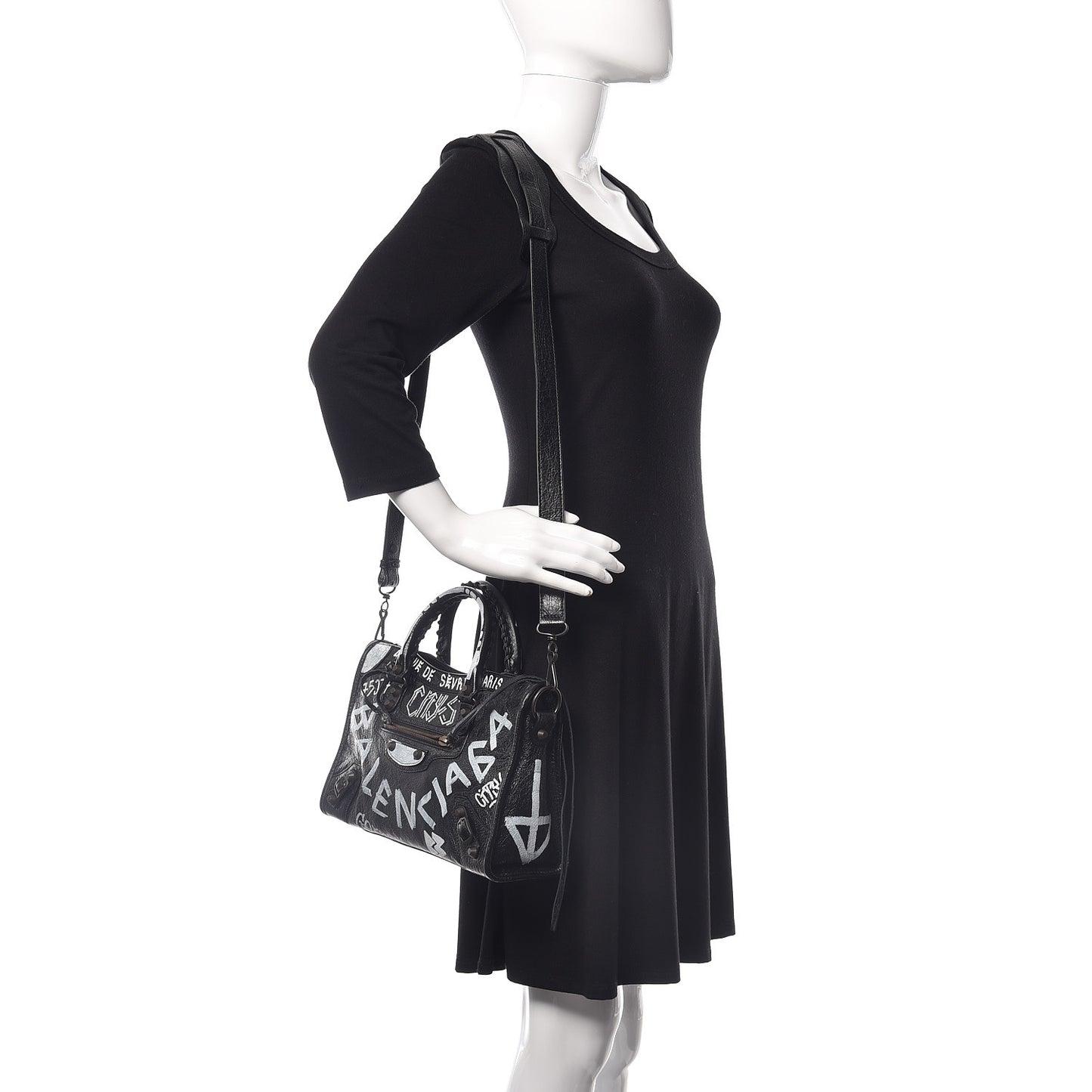 Agneau Classic Hardware Graffiti All Over S City Black