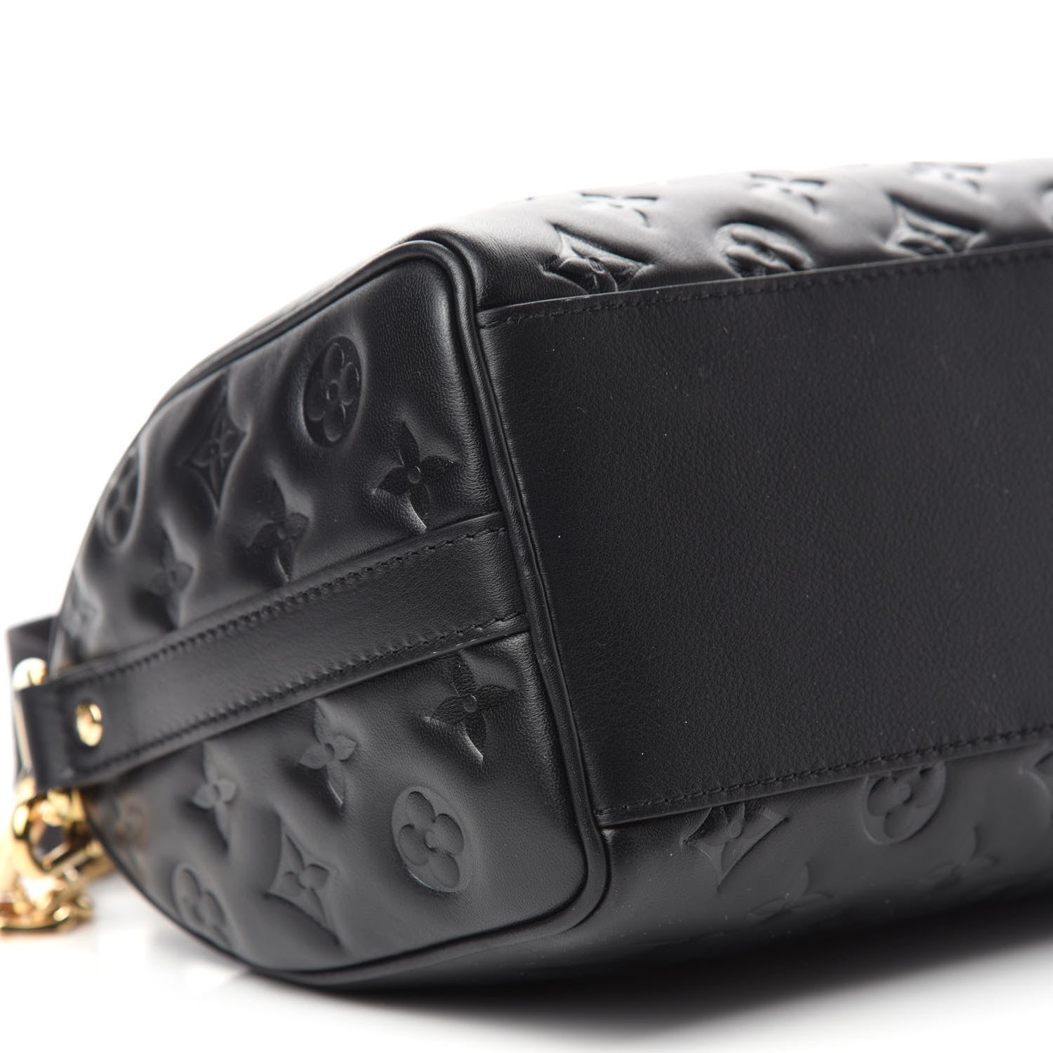 Louis Vuitton Lambskin Embossed Monogram Speedy 22 Bandouliere Black 6 of 10
