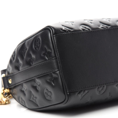 Louis Vuitton Lambskin Embossed Monogram Speedy 22 Bandouliere Black 6 of 10