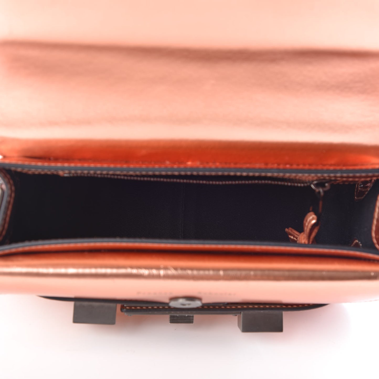 Mirrored Calfskin Mini PS11 Classic Shoulder Bag Copper