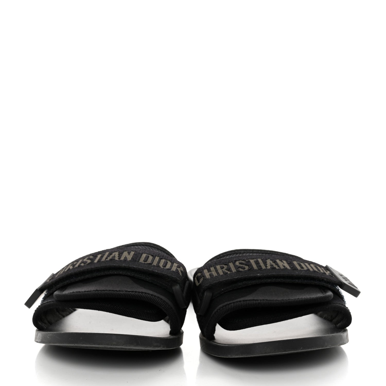 Christian Dior Technical Stretch Fabric Camouflage Dio(r)evolution Slide Sandals 37 Black Military 2 of 9