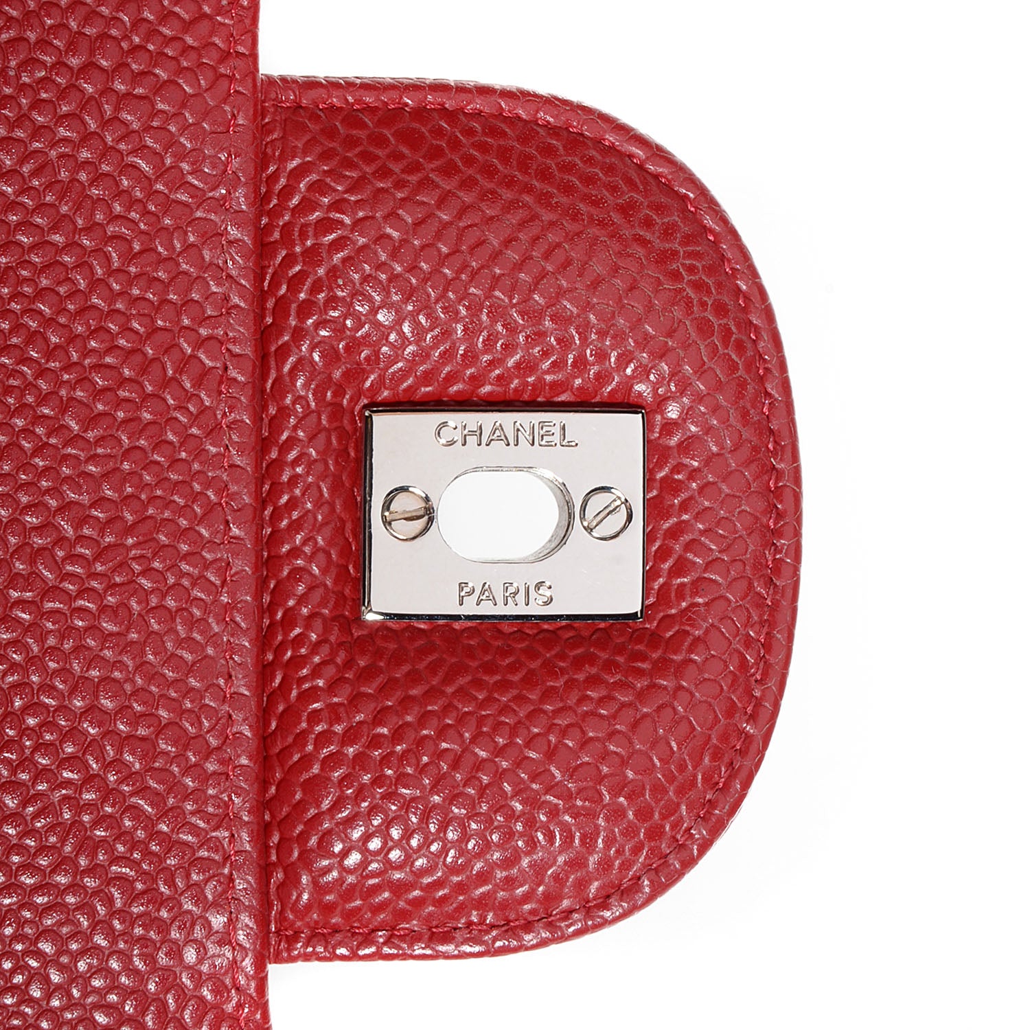 Chanel Caviar Maxi Single Flap Red 8 of 9