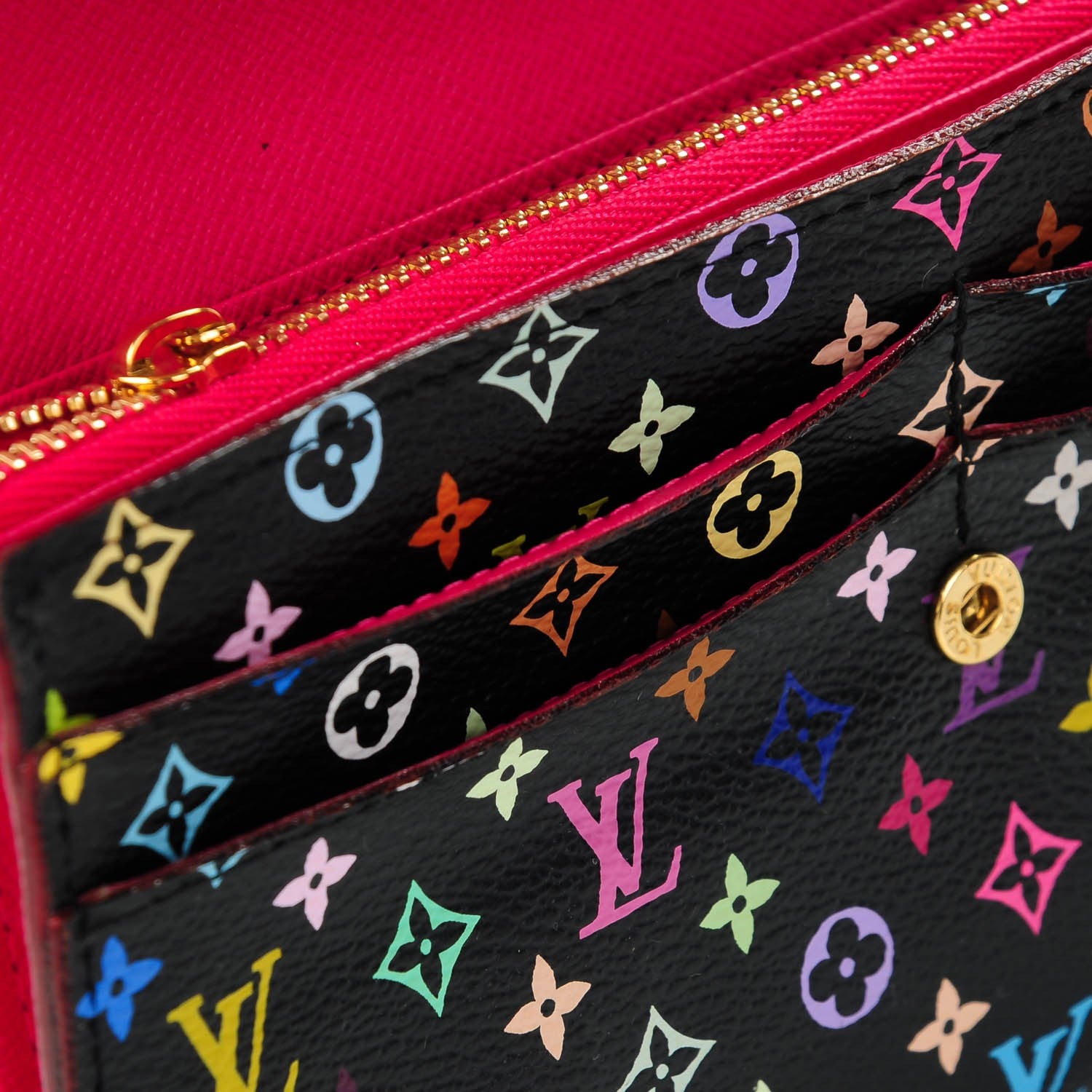 Louis Vuitton Monogram Multicolor Sarah Wallet Black Grenade 9 of 10