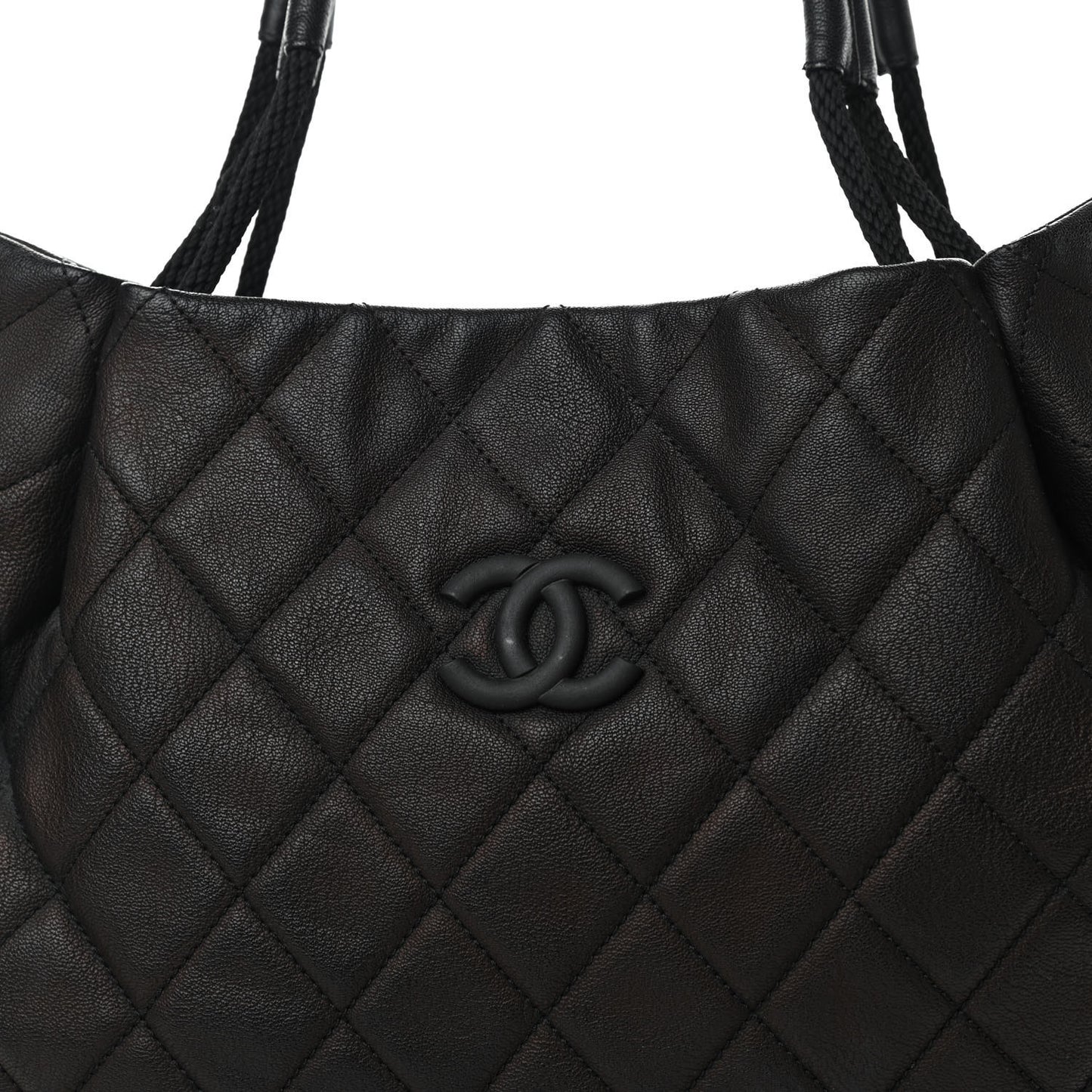Quilted Soho Expandable Zip Shoulder Bag Black