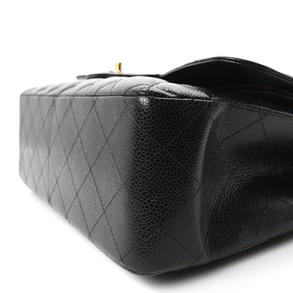 Chanel Caviar Quilted Jumbo Double Flap Black 10 of 11