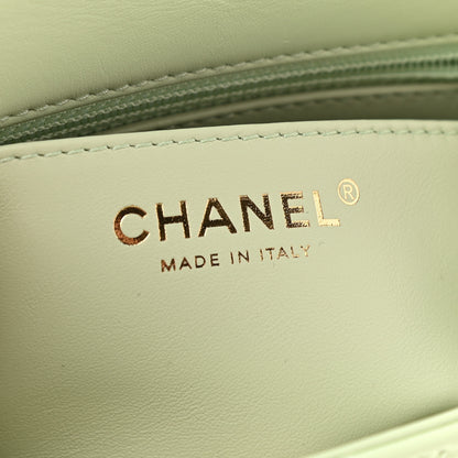 Chanel Lambskin Quilted Mini Pearl Crush Flap Light Green 6 of 9