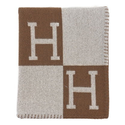Hermes Wool Cashmere Avalon Blanket Ecru Camel 1 of 3