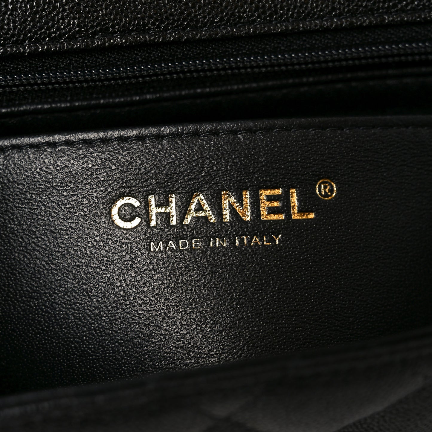 Caviar Quilted Mini Top Handle Rectangular Flap Black