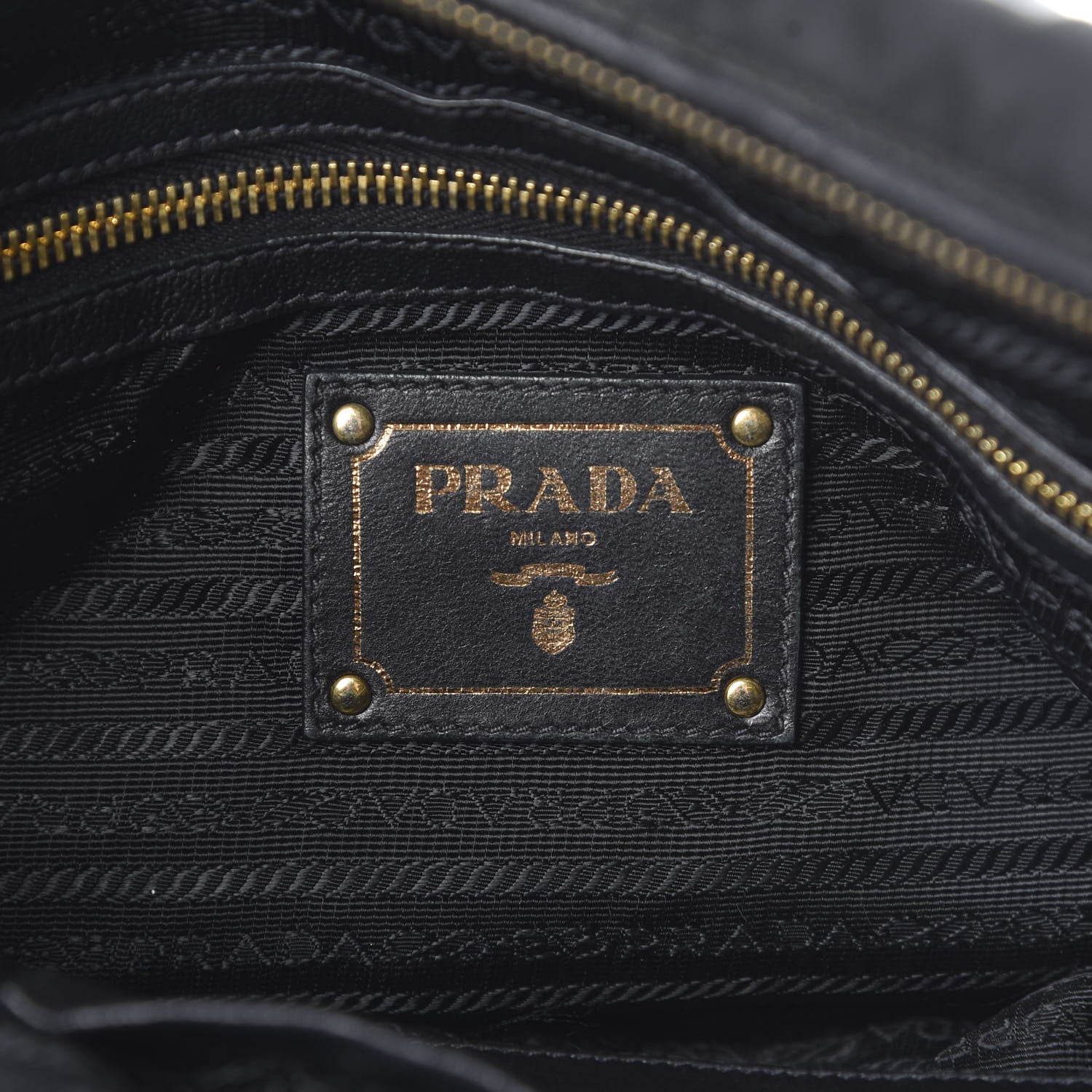 Prada Tessuto Nylon Soft Calf Tote Black 6 of 16