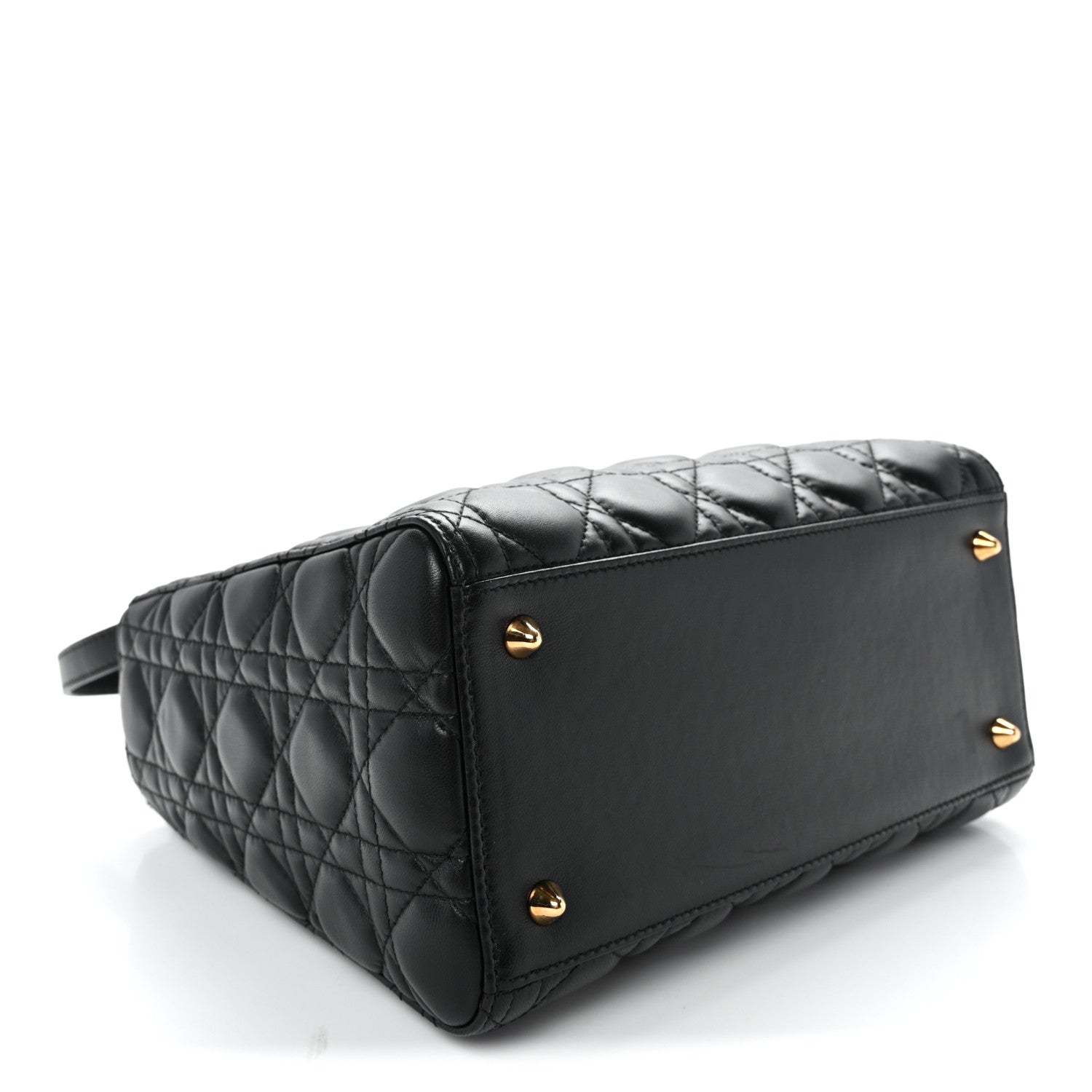 Christian Dior Lambskin Cannage Medium Lady Dior Black 4 of 10