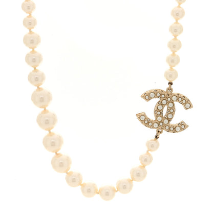 Chanel Pearl CC 100th Anniversary Necklace Light Gold 1 of 5