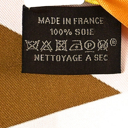 Hermes Silk Is This A Love Story? Scarf 70 Rose Nacre Ocre Beige 4 of 4