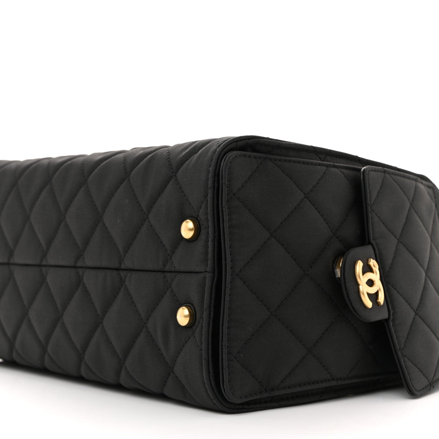 Chanel Canvas Quilted Small Chanel 25 Handbag Black 10 of 11