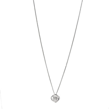 David Yurman Sterling Silver Diamond 7mm Infinity Pendant Necklace 1 of 4