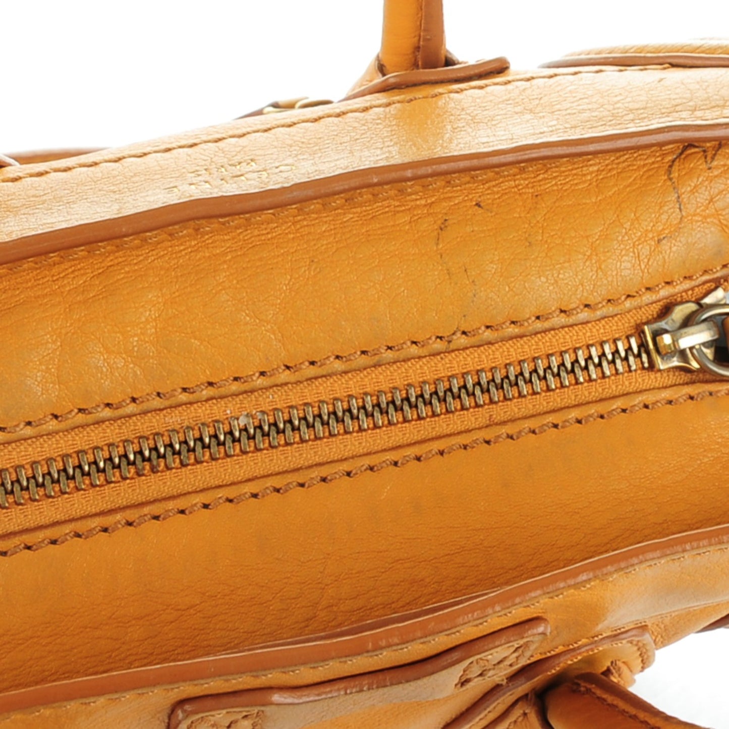 Smooth Calfskin Nano Luggage Dark Yellow