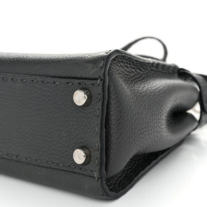 Fendi Cuoio Romano Selleria Bi-Color Mini Peekaboo Iconic Satchel Asfalto Latte 10 of 10