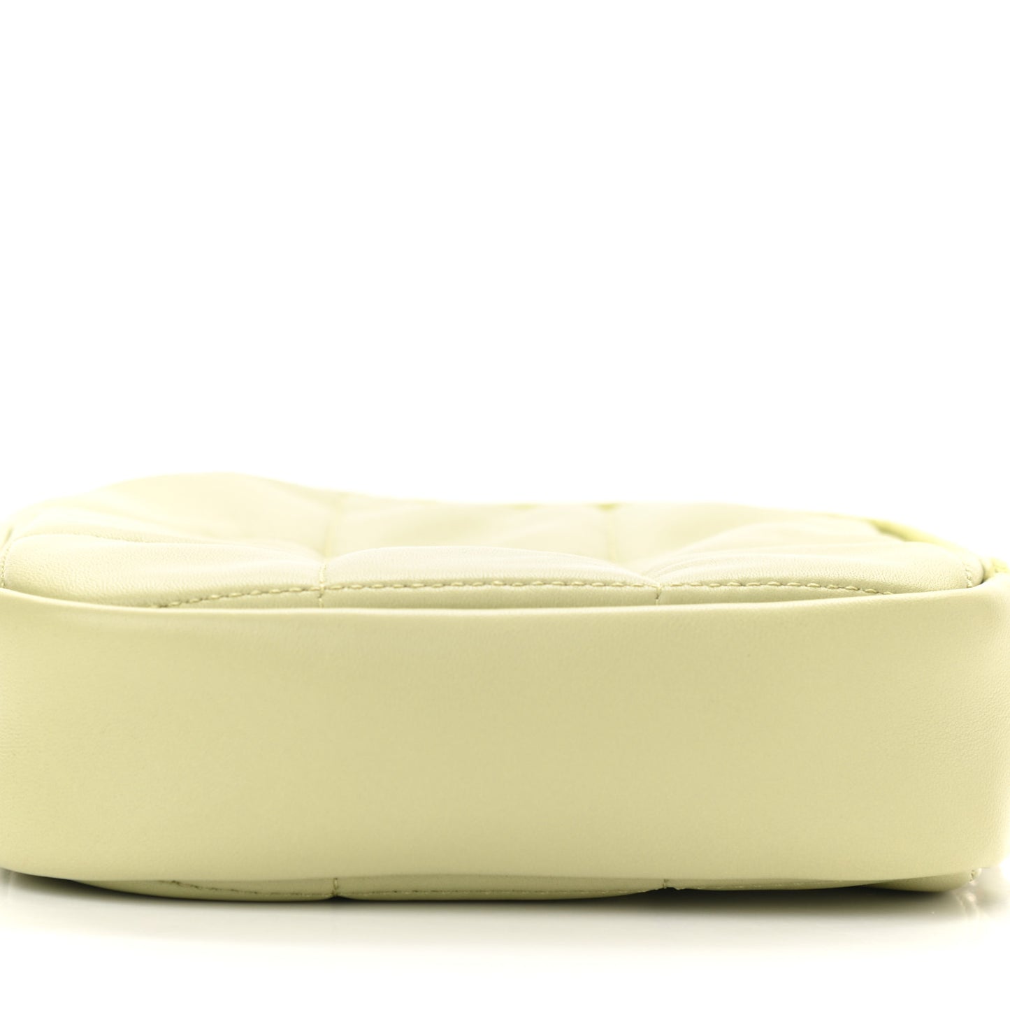 Lambskin Quilted Diamond Clutch With Chain Light Green