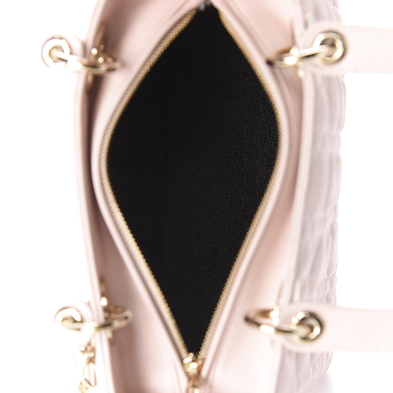 Christian Dior Lambskin Cannage Medium Lady Dior Light Pink 4 of 9