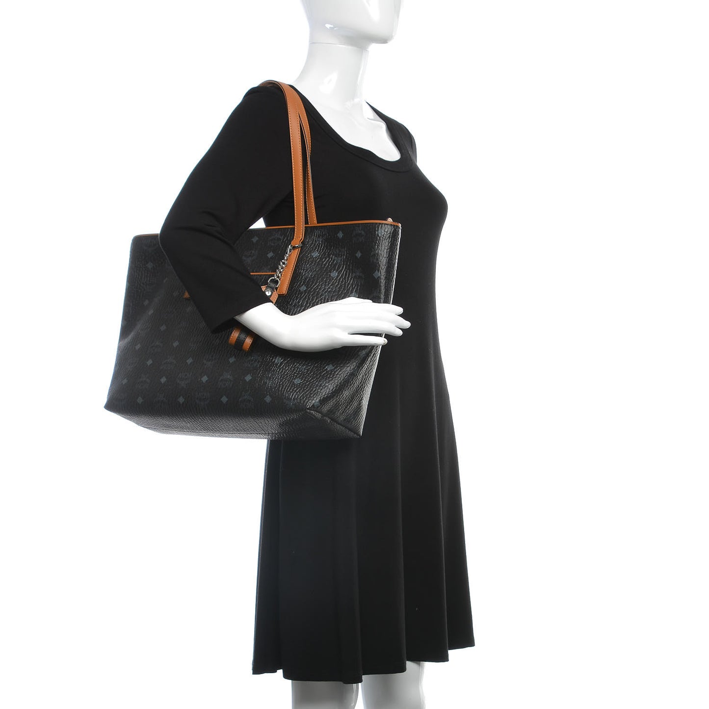 Visetos Medium Anya Shopper Tote Black