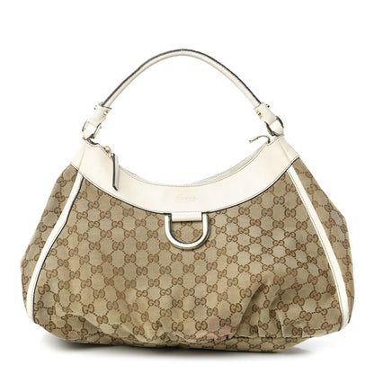 Gucci Monogram Large D Gold Hobo Off White 1 of 11