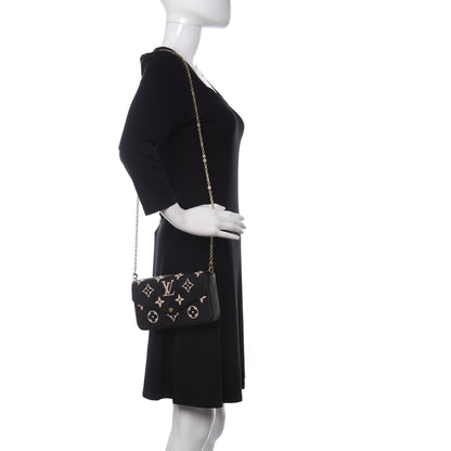 Louis Vuitton Empreinte Monogram Giant Felicie Pochette Black Beige 2 of 10