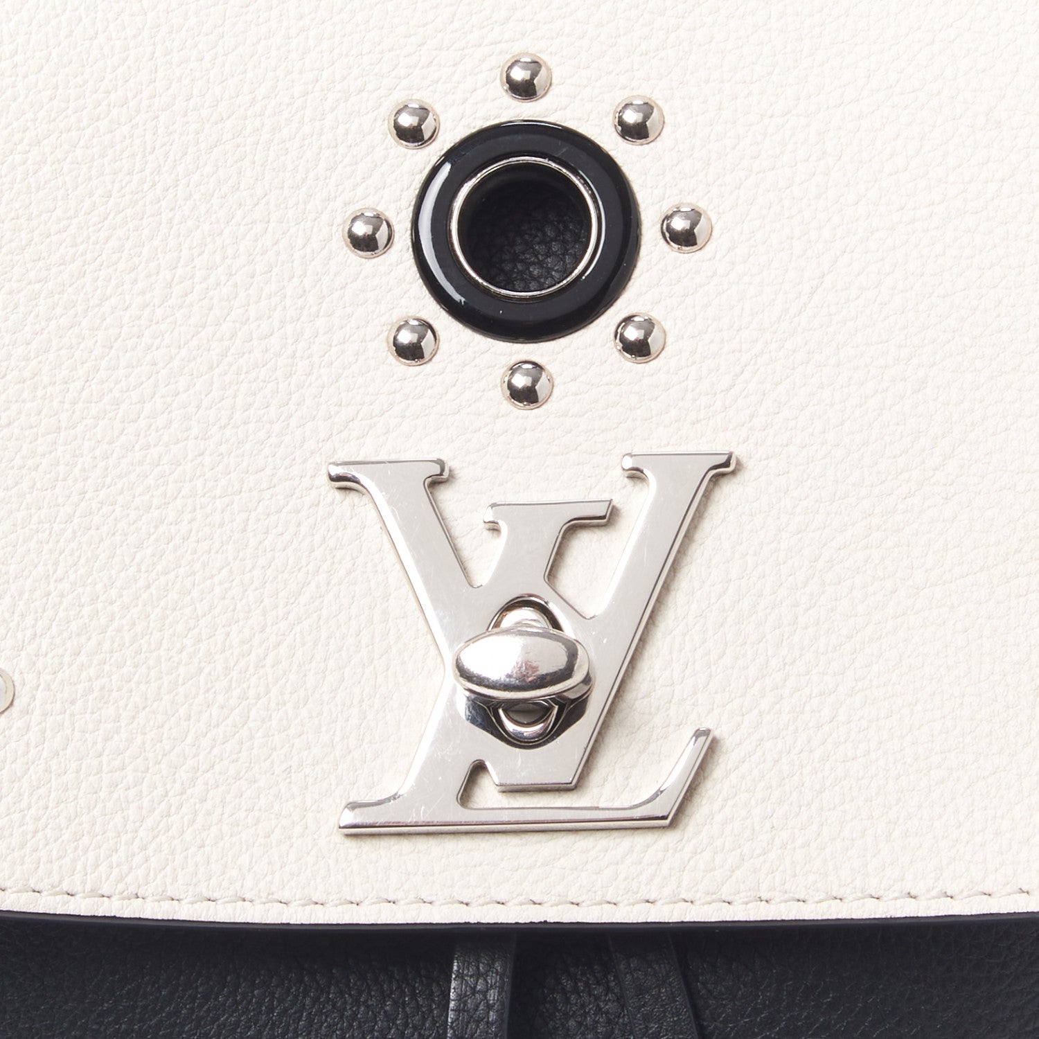 Louis Vuitton Calfskin Mechanical Flowers Lockme Backpack Black White 7 of 8