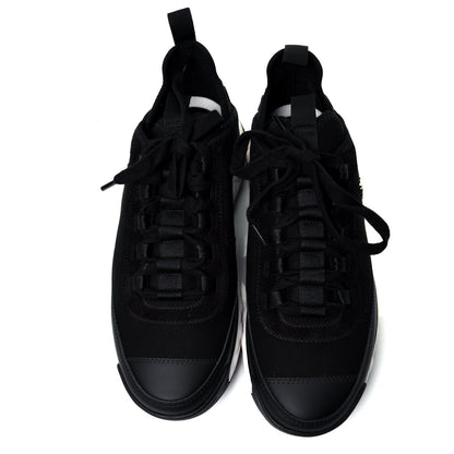 Chanel Velvet Calfskin Mixed Fibers CC Sneakers 38 Black 5 of 10