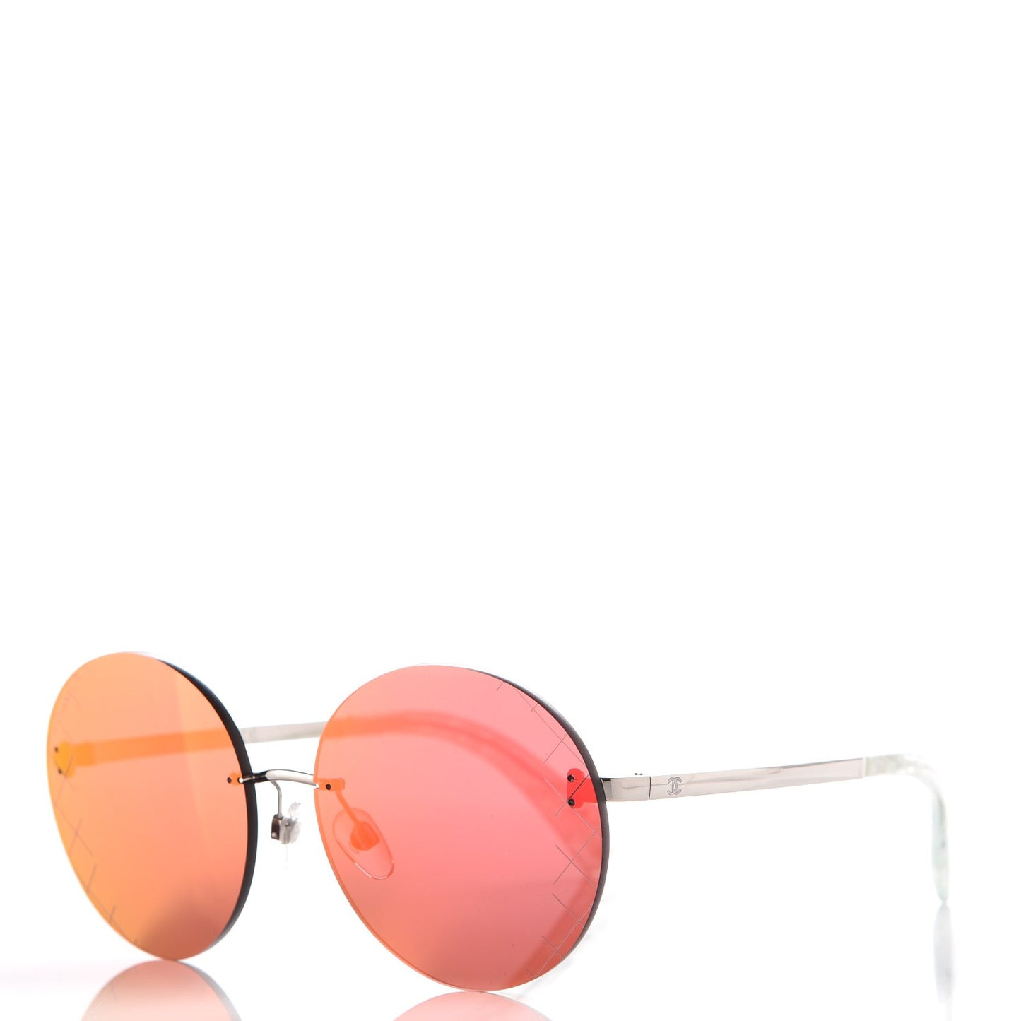 Mirrored Round Sunglasses 4216 Red