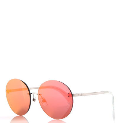 Chanel Mirrored Round Sunglasses 4216 Red 1 of 8