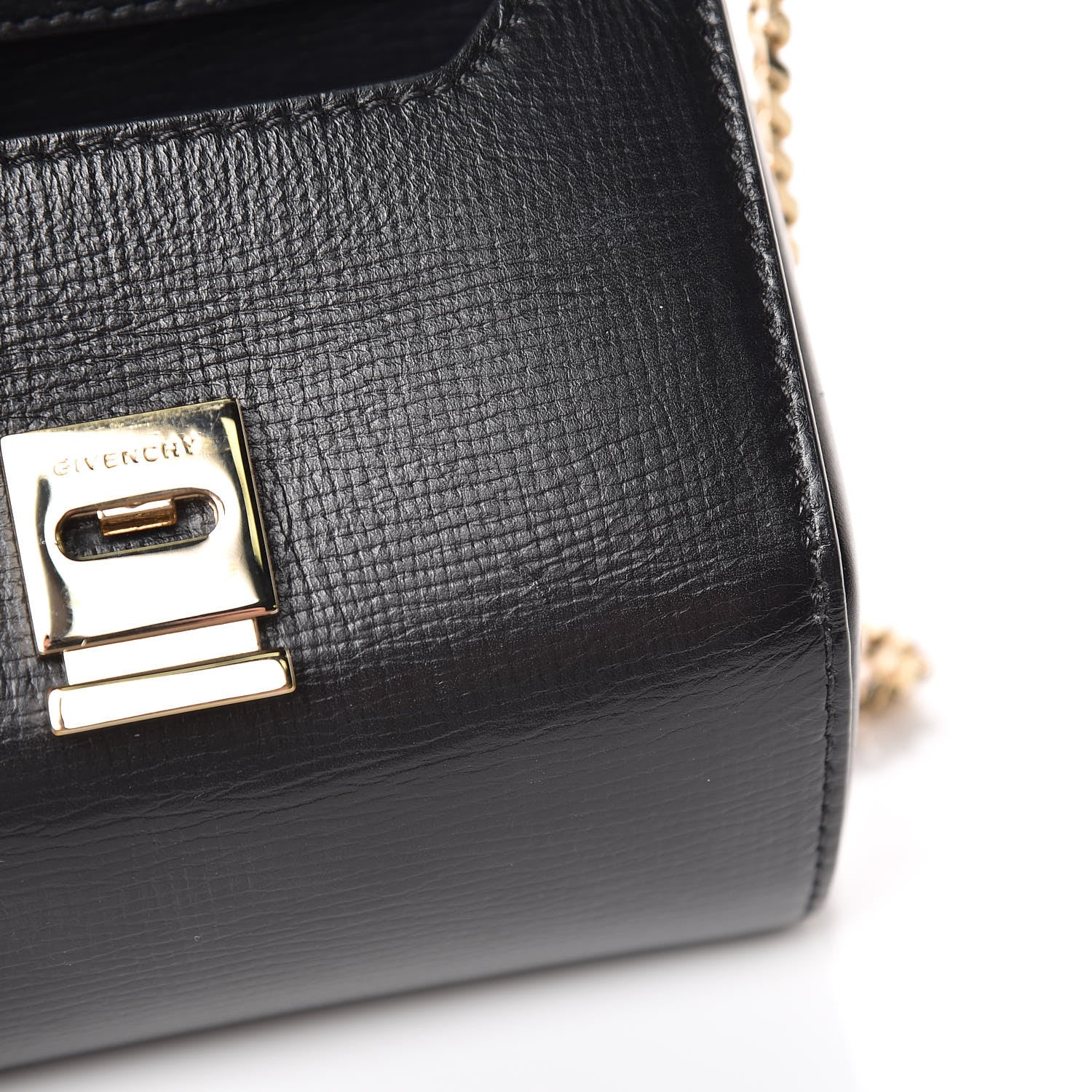 Givenchy Textured Calfskin Micro Pandora Box Clutch Black 9 of 9