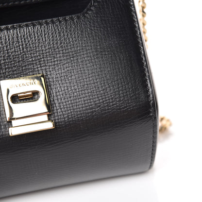 Givenchy Textured Calfskin Micro Pandora Box Clutch Black 9 of 9