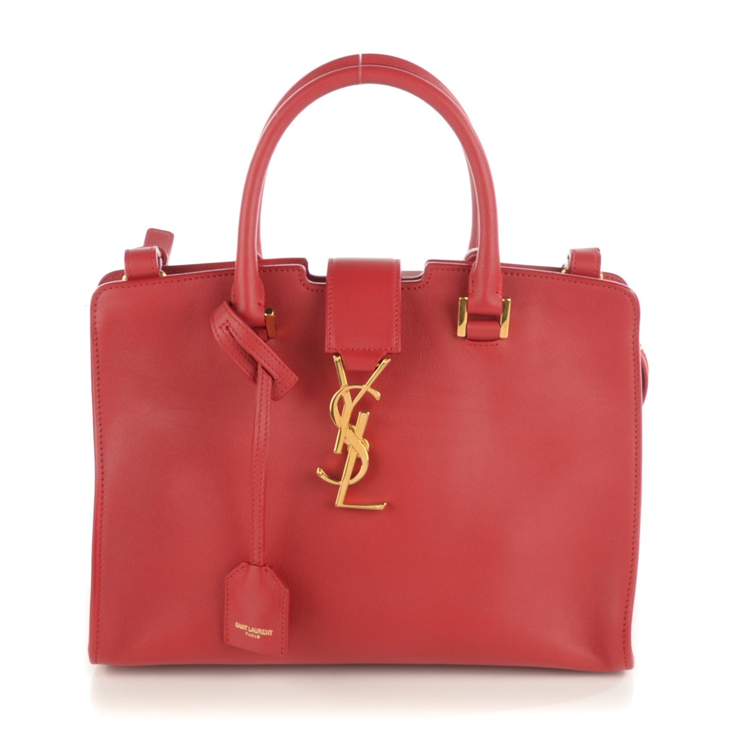 Saint Laurent Calfskin Baby Monogram Cabas Red 1 of 8