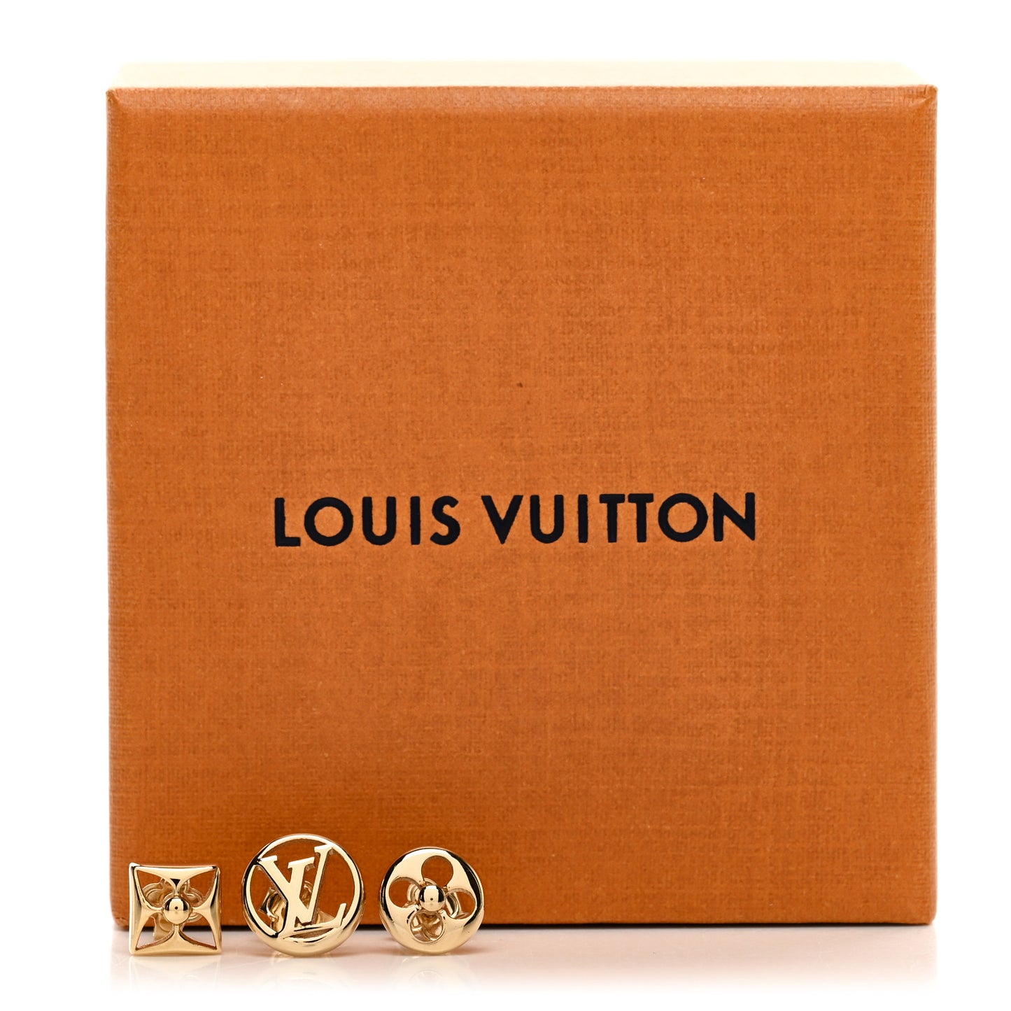 Metal Crazy In Lock Earrings Set Gold