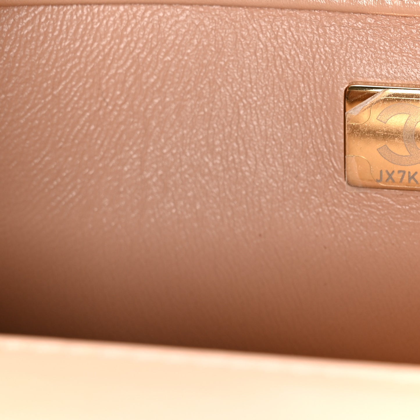Calfskin Quilted Perfect Fit Flap Beige