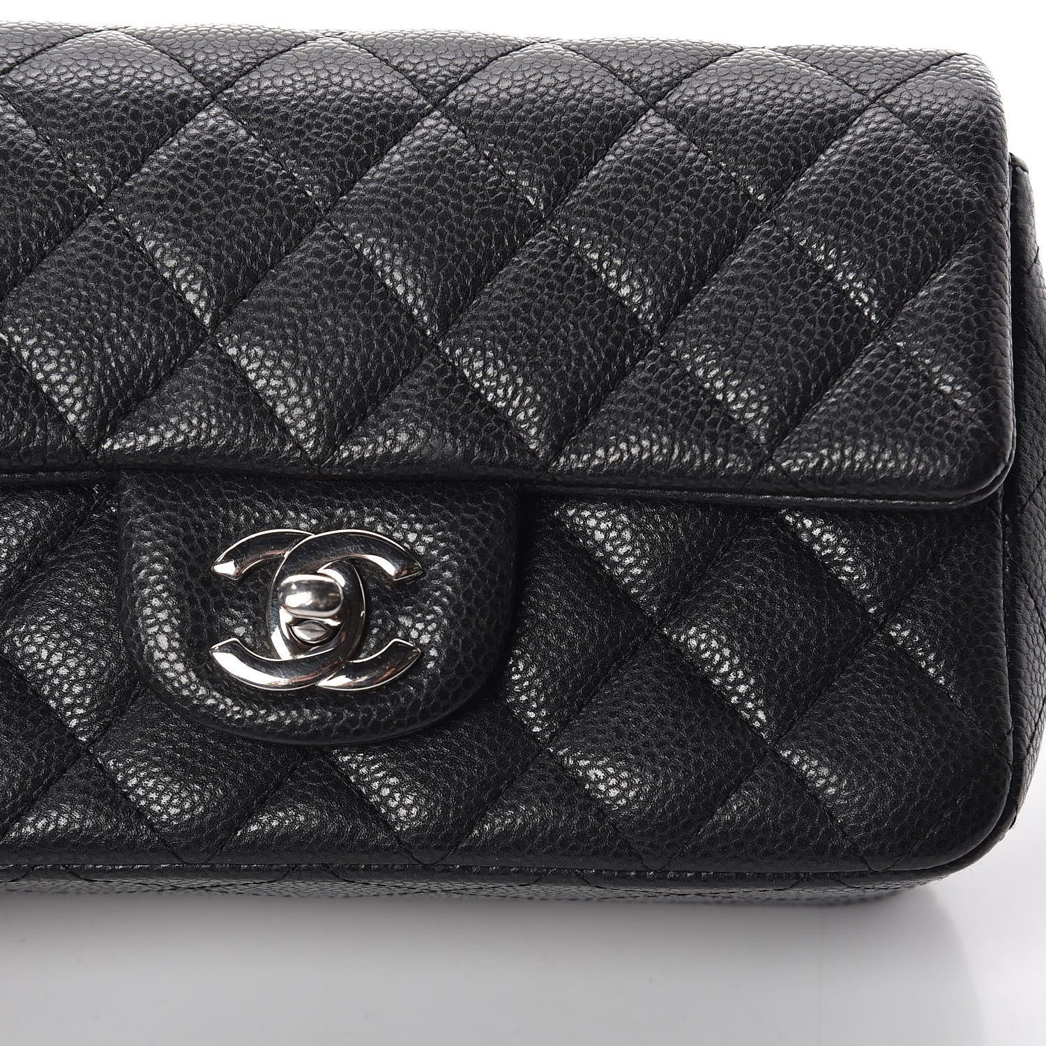 Chanel Metallic Caviar Quilted Mini Rectangular Flap Black 11 of 11