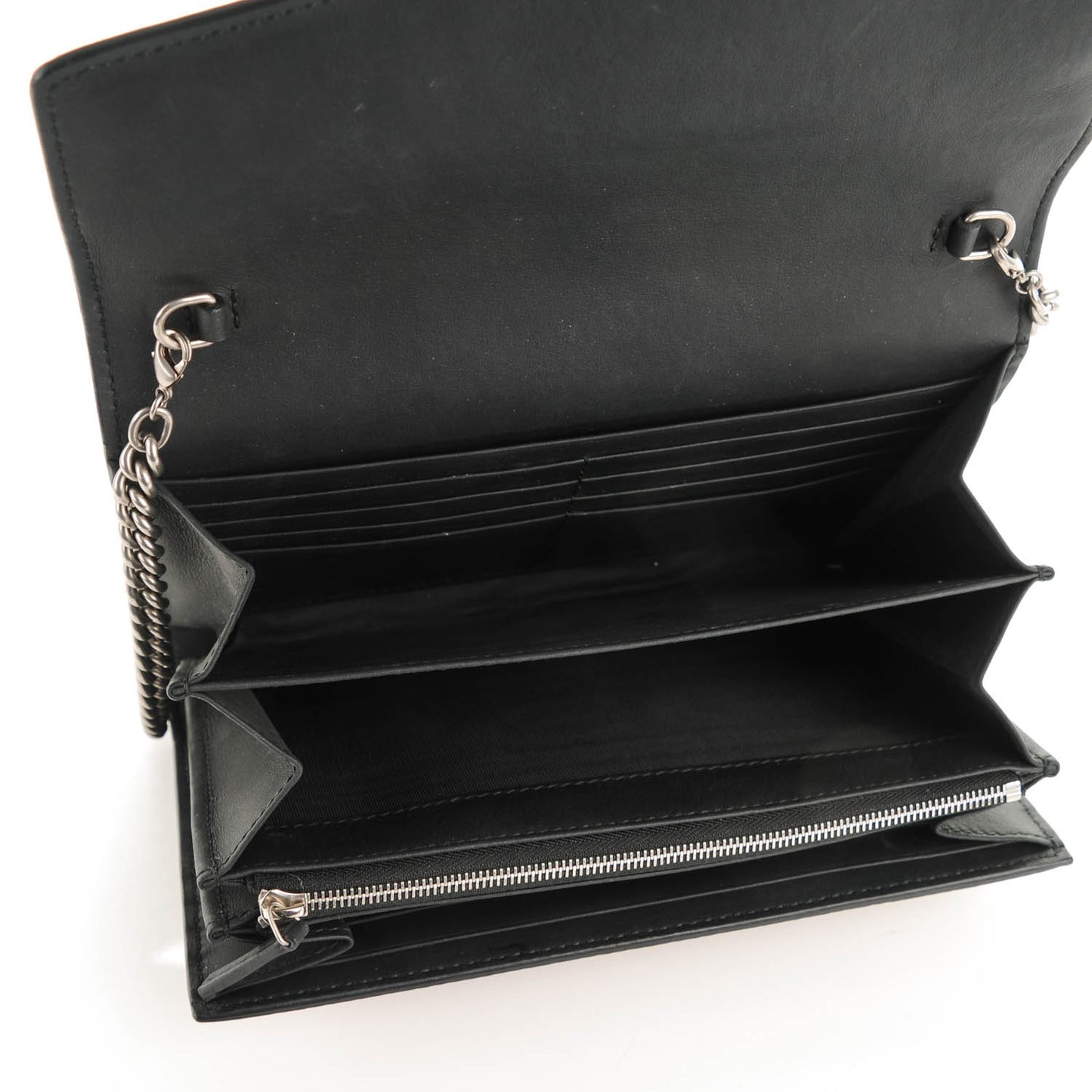 GG Supreme Monogram Mini Dionysus Chain Wallet Beige Black