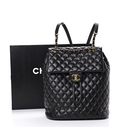 Chanel Lambskin Quilted Large Urban Spirit Backpack Black 10 of 10