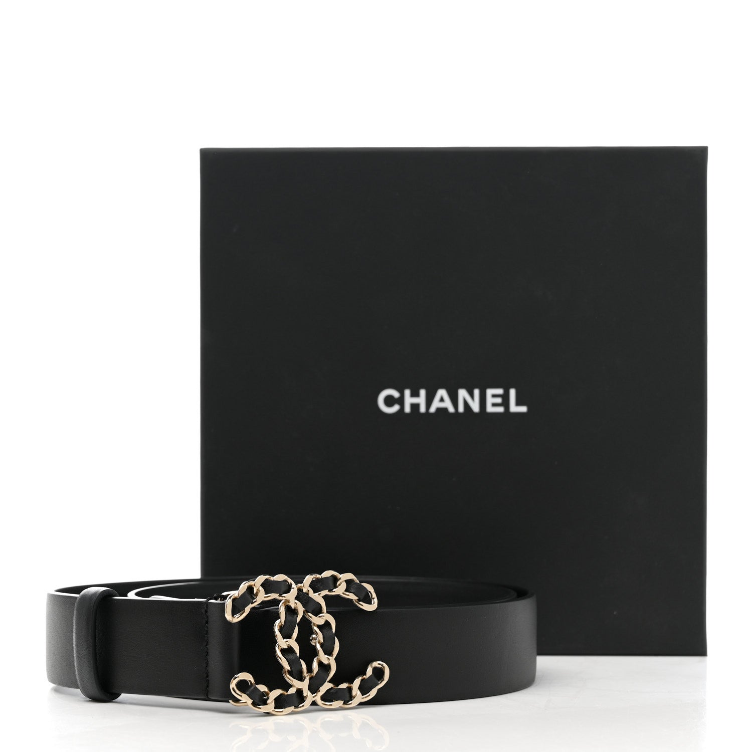 Chanel Lambskin CC Chain Belt 85 34 Black 6 of 6