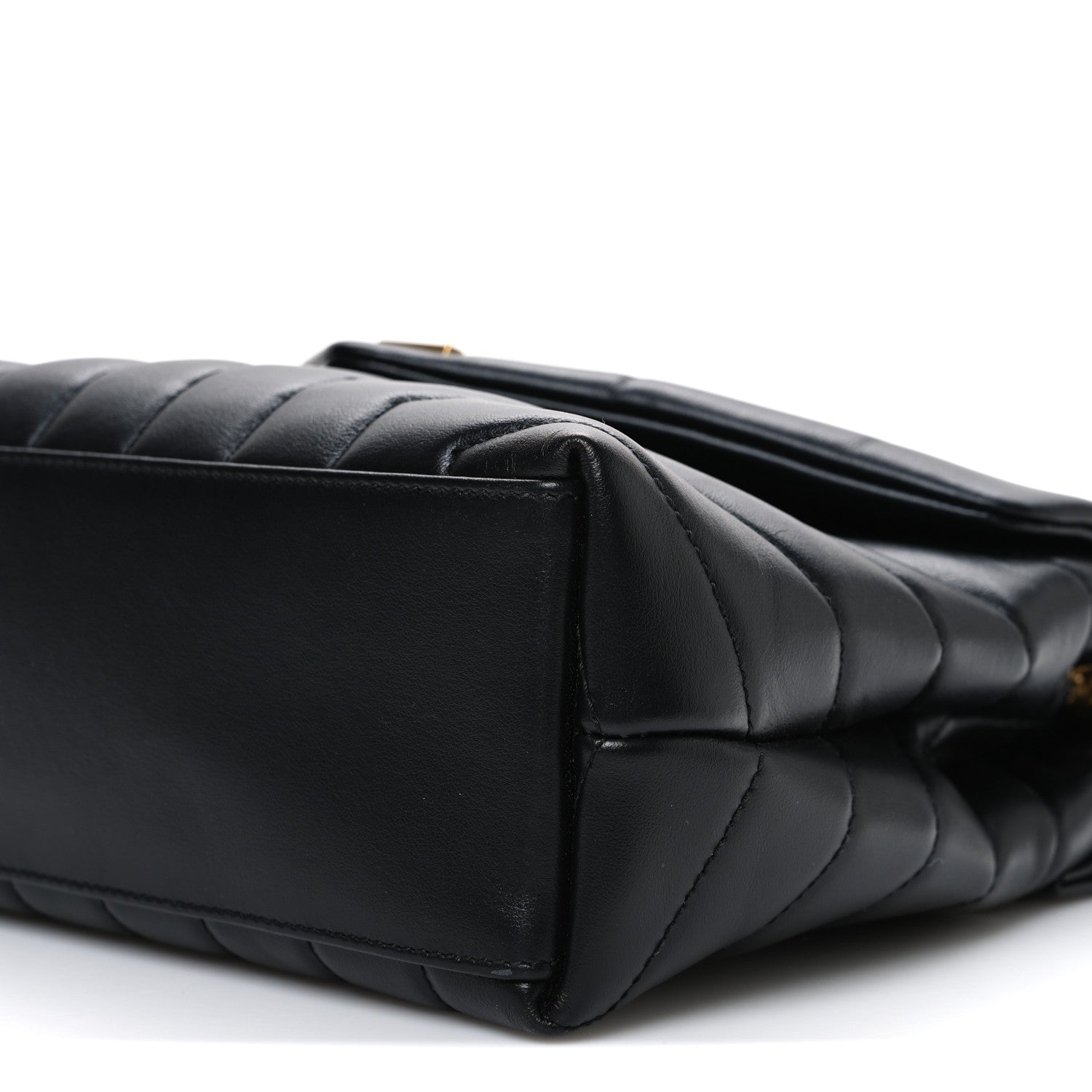 Saint Laurent Calfskin Y Quilted Monogram Small Loulou Chain Satchel Black 10 of 10