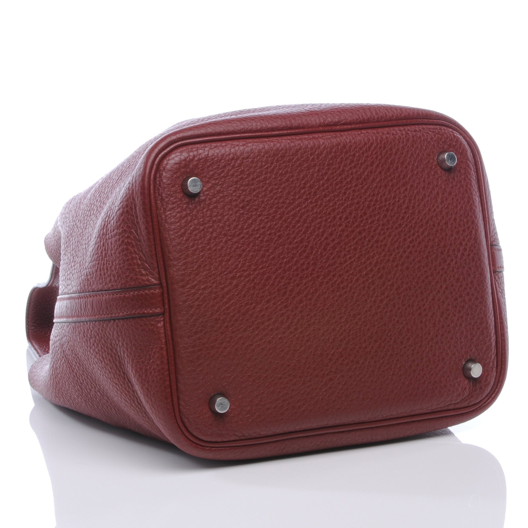Hermes Taurillon Clemence Picotin MM Rouge Garance 4 of 6