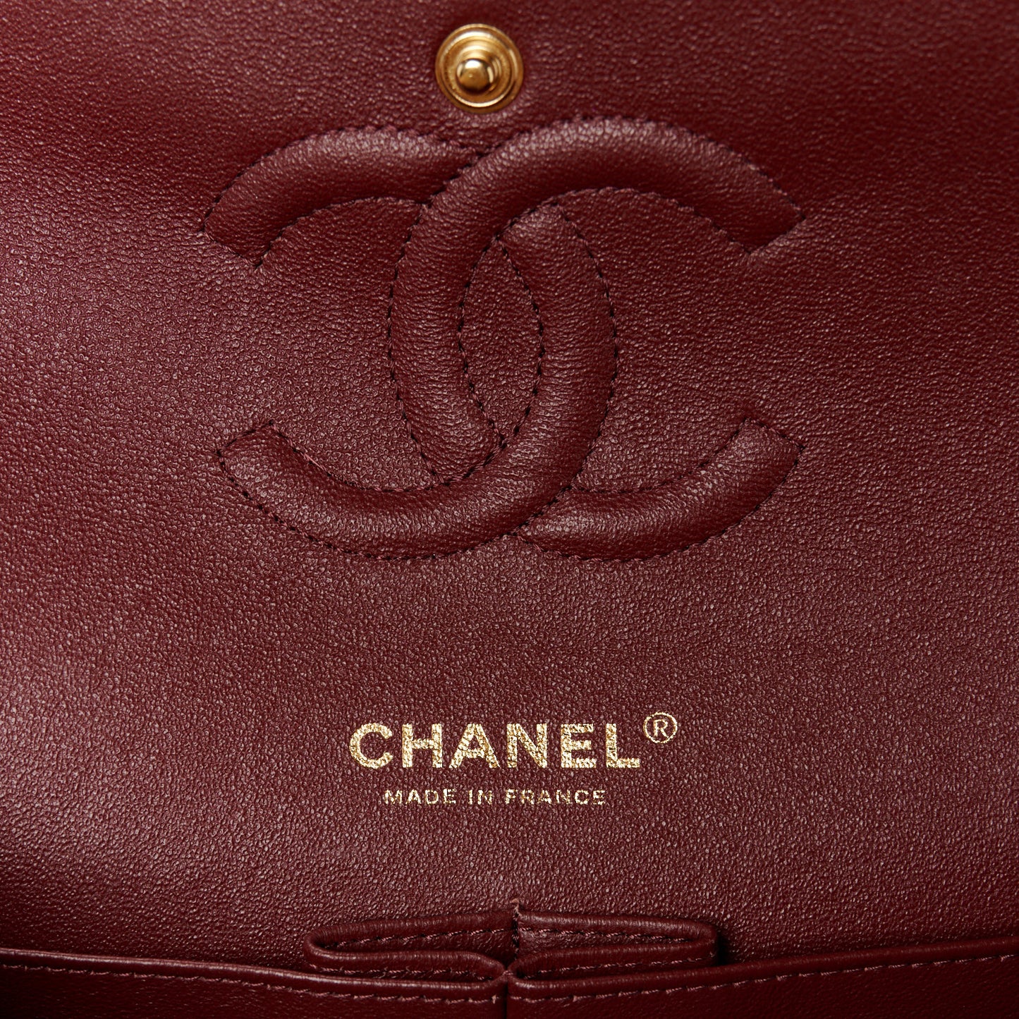 Caviar Quilted Medium Double Flap Burgundy