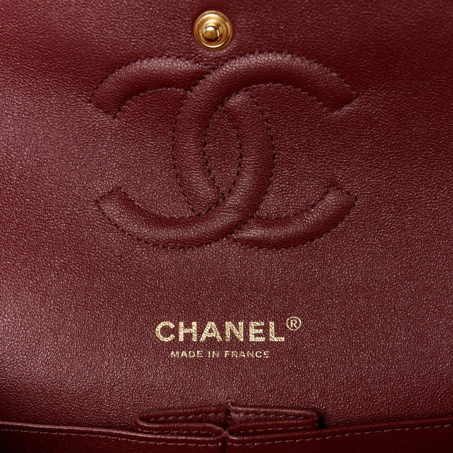 Chanel Caviar Quilted Medium Double Flap Burgundy 6 of 12